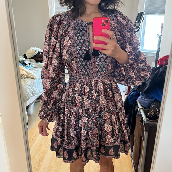 Sea New York Long Sleeve Floral Print Mini Dress - Picture 2 of 8